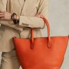Gün Batımı Turuncusu Kadın Ralph Lauren Çift Taraflı Deri Orta Boy Bellport Tote Çantalar Gün Batımı Turuncusu Kadın Ralph Lauren Çift Taraflı Deri Orta Boy Bellport Tote Çantalar