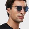 Gri Erkek Ralph Lauren 0Ph3136 Yuvarlak Güneş Gözlüğü