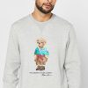 Gri Erkek Ralph Lauren Baskılı Polo Ayı Sweatshirt Gri Erkek Ralph Lauren Baskılı Polo Ayı Sweatshirt