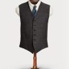 Gri Erkek Ralph Lauren Ekose İpek-Keten Yelek Blazer Gri Erkek Ralph Lauren Ekose İpek-Keten Yelek Blazer