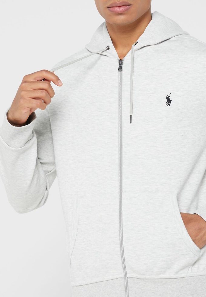 Gri Erkek Ralph Lauren Essential Kapüşonlu Üst