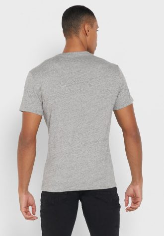 Gri Erkek Ralph Lauren Essential Yuvarlak Yaka Tişörtler