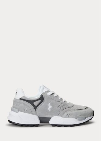 Gri Erkek Ralph Lauren Jogger Süet ve File Spor Ayakkabı Gri Erkek Ralph Lauren Jogger Süet ve File Spor Ayakkabı