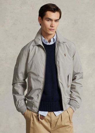 Gri Erkek Ralph Lauren Katlanabilir Su Geçirmez Ceketler
