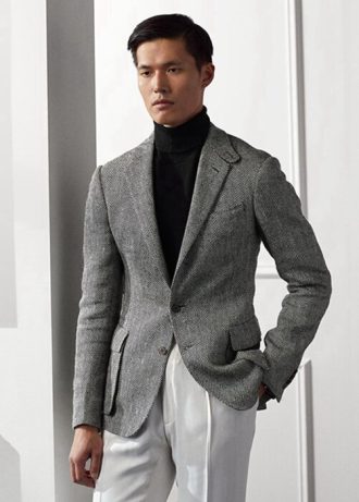 Gri Erkek Ralph Lauren Kent El Yapımı Balıksırtı Spor Blazer Ceket Gri Erkek Ralph Lauren Kent El Yapımı Balıksırtı Spor Blazer Ceket
