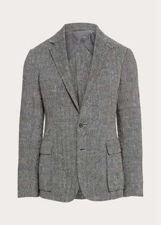 Gri Erkek Ralph Lauren Kent El Yapımı Balıksırtı Spor Blazer Ceket Gri Erkek Ralph Lauren Kent El Yapımı Balıksırtı Spor Blazer Ceket