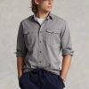 Gri Erkek Ralph Lauren Klasik Kesim Chino İş Gömlekleri Gri Erkek Ralph Lauren Klasik Kesim Chino İş Gömlekleri