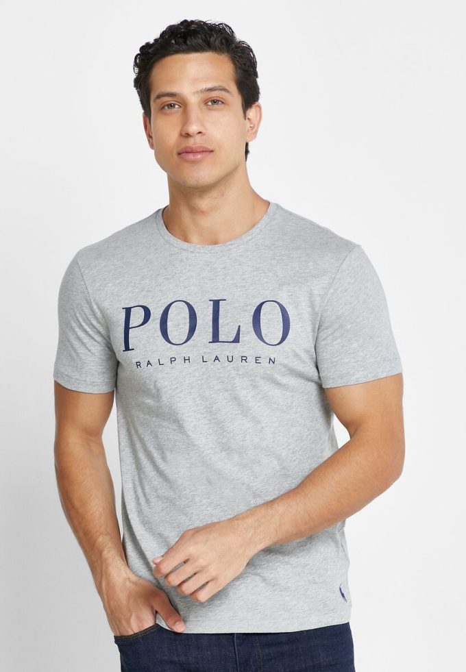 Gri Erkek Ralph Lauren Logolu Yuvarlak Yaka Tişörtler Gri Erkek Ralph Lauren Logolu Yuvarlak Yaka Tişörtler