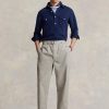 Gri Erkek Ralph Lauren Pileli Bol Kesim Kanvas Pantolon Gri Erkek Ralph Lauren Pileli Bol Kesim Kanvas Pantolon