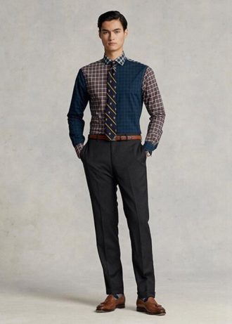 Gri Erkek Ralph Lauren Slim Fit Yünlü Twill Pantolon