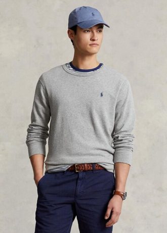 Gri Erkek Ralph Lauren Spa Havlu Sweatshirt