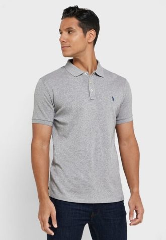 Gri Erkek Ralph Lauren Temel Polo Tişörtleri