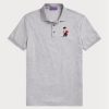 Gri Erkek Ralph Lauren Özel Slim Fit Ayı Polo Tişörtleri Gri Erkek Ralph Lauren Özel Slim Fit Ayı Polo Tişörtleri