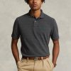 Gri Erkek Ralph Lauren Özel Slim Fit File Polo Tişörtler Gri Erkek Ralph Lauren Özel Slim Fit File Polo Tişörtler