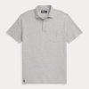 Gri Erkek Ralph Lauren Özel Slim Fit Pamuklu-Keten Polo Tişörtler Gri Erkek Ralph Lauren Özel Slim Fit Pamuklu-Keten Polo Tişörtler