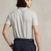 Gri Erkek Ralph Lauren Özel Slim Fit Pamuklu-Keten Polo Tişörtler Gri Erkek Ralph Lauren Özel Slim Fit Pamuklu-Keten Polo Tişörtler