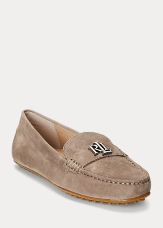 Gri Kadın Ralph Lauren Barnsbury Süet Loafer’lar Gri Kadın Ralph Lauren Barnsbury Süet Loafer’lar