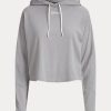 Gri Kadın Ralph Lauren Kısa Pamuklu Jersey Sweatshirt
