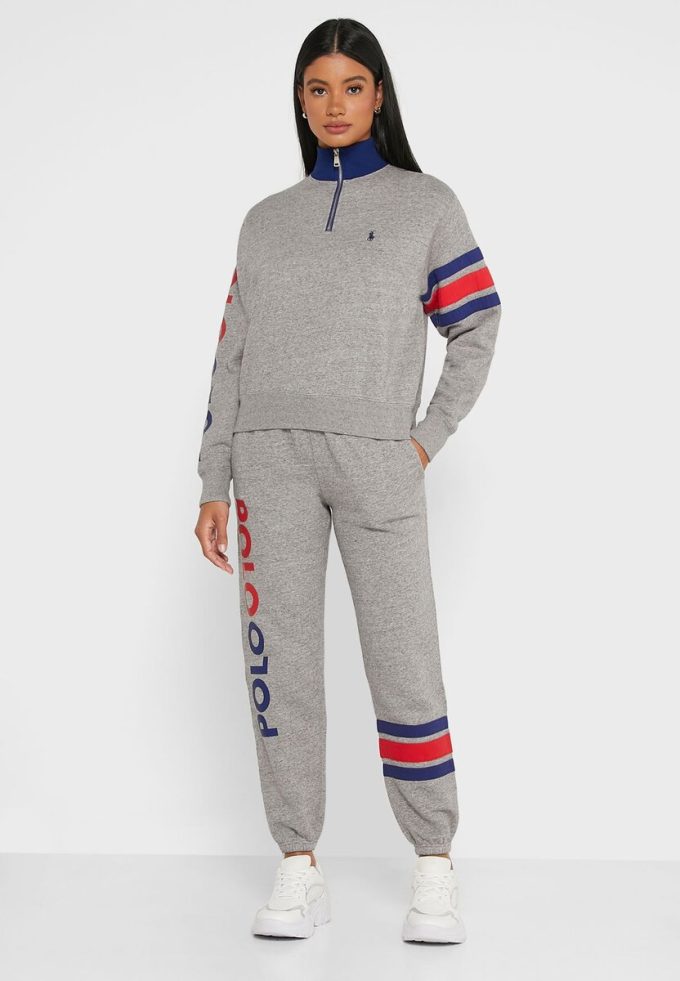 Gri Kadın Ralph Lauren Logolu Jogger Eşofman Altı Gri Kadın Ralph Lauren Logolu Jogger Eşofman Altı