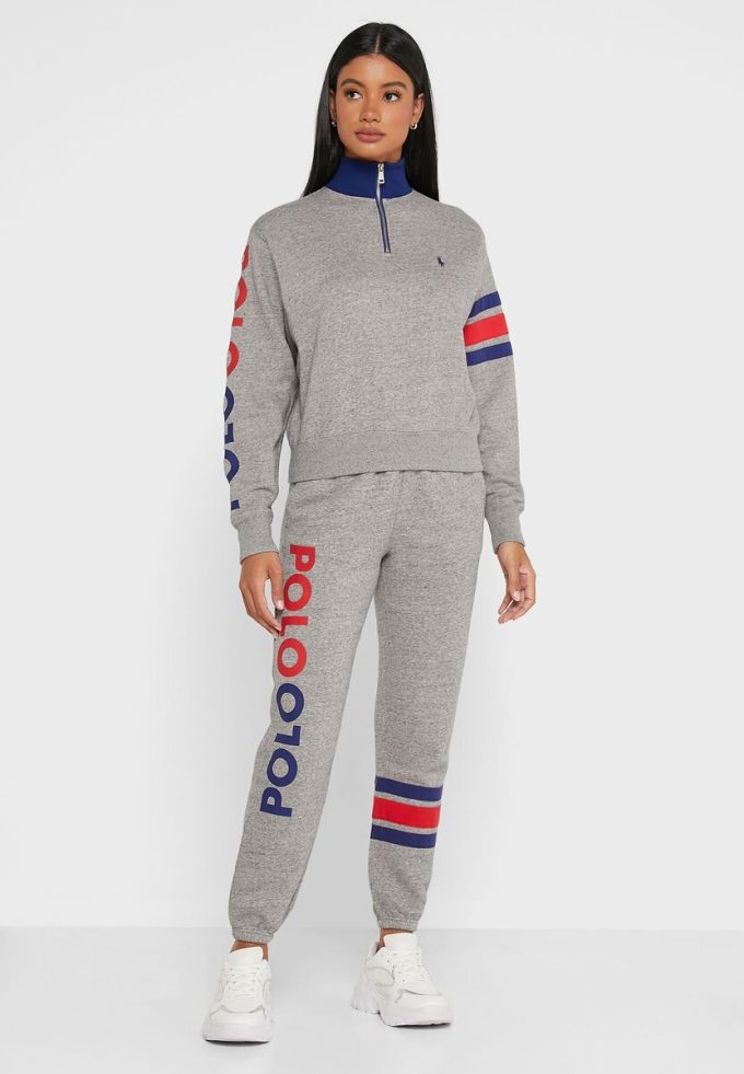 Gri Kadın Ralph Lauren Logolu Jogger Eşofman Altı Gri Kadın Ralph Lauren Logolu Jogger Eşofman Altı