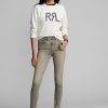 Gri Kadın Ralph Lauren Stretch High Skinny Yıpranmış Kot Pantolon Gri Kadın Ralph Lauren Stretch High Skinny Yıpranmış Kot Pantolon