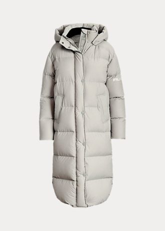 Gri Kadın Ralph Lauren Suya Dayanıklı Kapüşonlu Montlar
