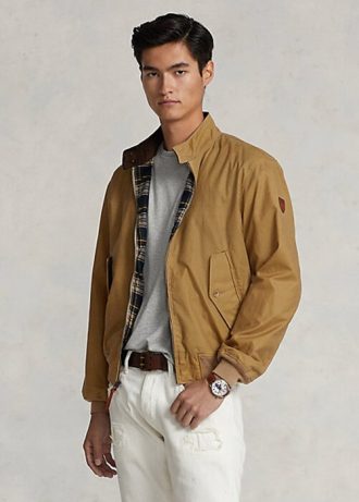 Haki Erkek Ralph Lauren Yağlı Kumaş Ceketler