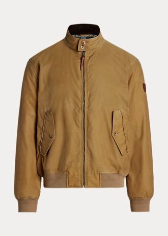 Haki Erkek Ralph Lauren Yağlı Kumaş Ceketler