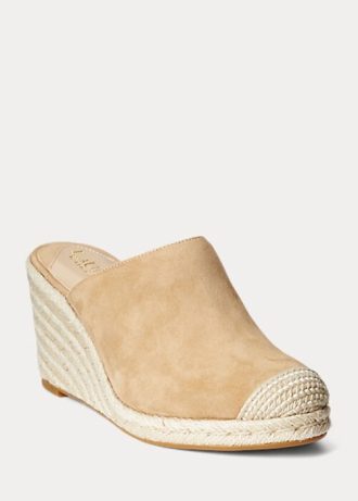 Haki Kadın Ralph Lauren Pennie Süet Espadril