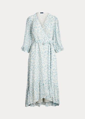Çiçek Kadın Ralph Lauren Çiçek Desenli Buruşuk Georgette Elbise