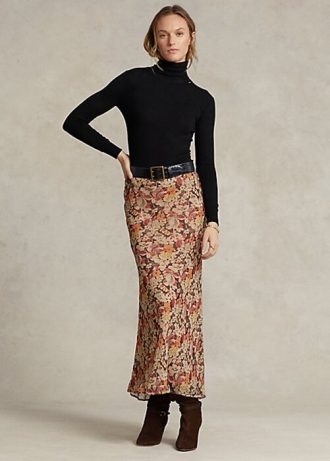 Çiçek Kadın Ralph Lauren Çiçekli Buruşuk Georgette Etekler