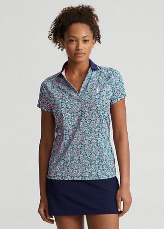 Çiçek Kadın Ralph Lauren Özel Kesim Jersey Polo Tişörtleri
