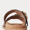 Çikolata Kadın Ralph Lauren Ezra Timsah Desenli Deri Sandaletler Çikolata Kadın Ralph Lauren Ezra Timsah Desenli Deri Sandaletler