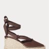 Çikolata Kadın Ralph Lauren Kanvas Kamalı Espadril