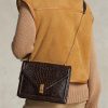 Çikolata Kadın Ralph Lauren Polo ID Timsah Desenli Zarf Zincirli El Çantası Çikolata Kadın Ralph Lauren Polo ID Timsah Desenli Zarf Zincirli El Çantası