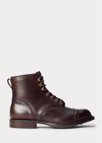 Kahverengi Erkek Ralph Lauren Deri Botlar