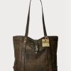 Kahverengi Erkek Ralph Lauren Deri Tote Çantalar