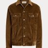 Kahverengi Erkek Ralph Lauren Esnek Kadife Kamyoncu Ceketleri Kahverengi Erkek Ralph Lauren Esnek Kadife Kamyoncu Ceketleri