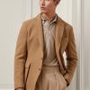 Kahverengi Erkek Ralph Lauren Hadley Dokulu Yünlü Twill Spor Blazer Ceket