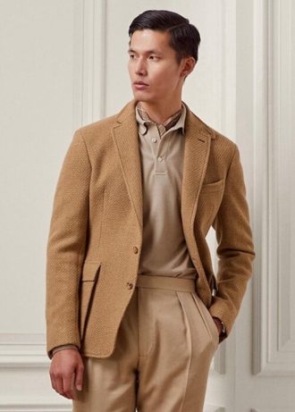 Kahverengi Erkek Ralph Lauren Hadley Dokulu Yünlü Twill Spor Blazer Ceket Kahverengi Erkek Ralph Lauren Hadley Dokulu Yünlü Twill Spor Blazer Ceket