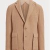 Kahverengi Erkek Ralph Lauren Hadley Dokulu Yünlü Twill Spor Blazer Ceket