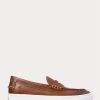 Kahverengi Erkek Ralph Lauren Keaton Deri Penny Loafer’lar Kahverengi Erkek Ralph Lauren Keaton Deri Penny Loafer’lar