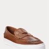 Kahverengi Erkek Ralph Lauren Keaton Deri Penny Loafer’lar Kahverengi Erkek Ralph Lauren Keaton Deri Penny Loafer’lar