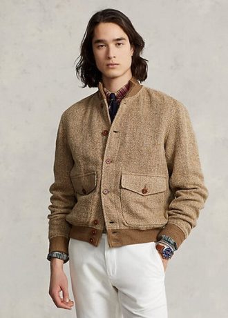 Kahverengi Erkek Ralph Lauren Keten Karışımlı Tweed Ceketler Kahverengi Erkek Ralph Lauren Keten Karışımlı Tweed Ceketler