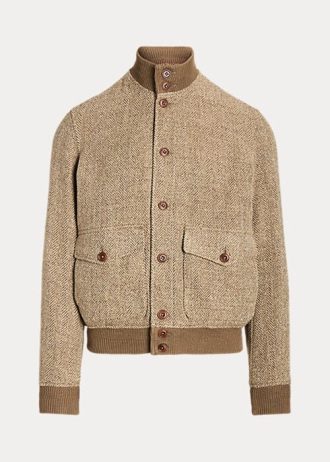 Kahverengi Erkek Ralph Lauren Keten Karışımlı Tweed Ceketler Kahverengi Erkek Ralph Lauren Keten Karışımlı Tweed Ceketler