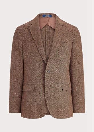 Kahverengi Erkek Ralph Lauren Polo Yumuşak Balıksırtı Spor Blazer Kahverengi Erkek Ralph Lauren Polo Yumuşak Balıksırtı Spor Blazer