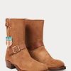 Kahverengi Erkek Ralph Lauren Roughout Süet Botlar Kahverengi Erkek Ralph Lauren Roughout Süet Botlar