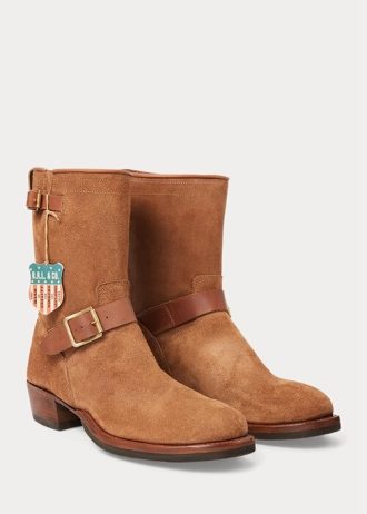 Kahverengi Erkek Ralph Lauren Roughout Süet Botlar