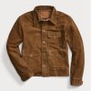 Kahverengi Erkek Ralph Lauren Roughout Süet Ceketler