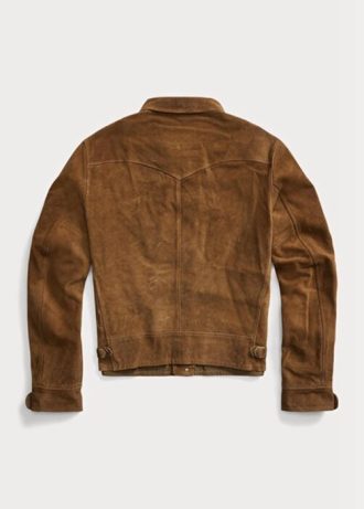 Kahverengi Erkek Ralph Lauren Roughout Süet Ceketler